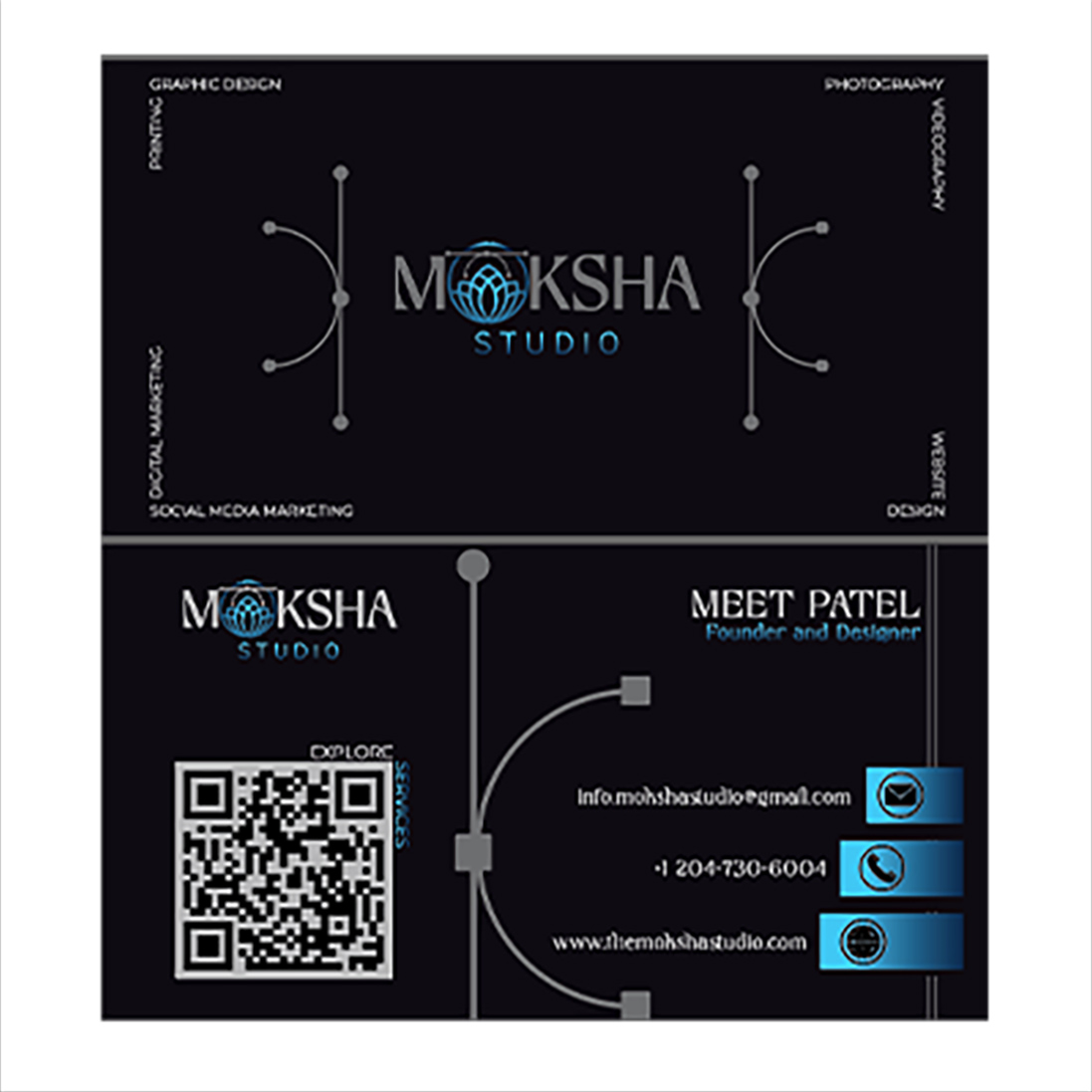 business card thumbnail by moksha studio